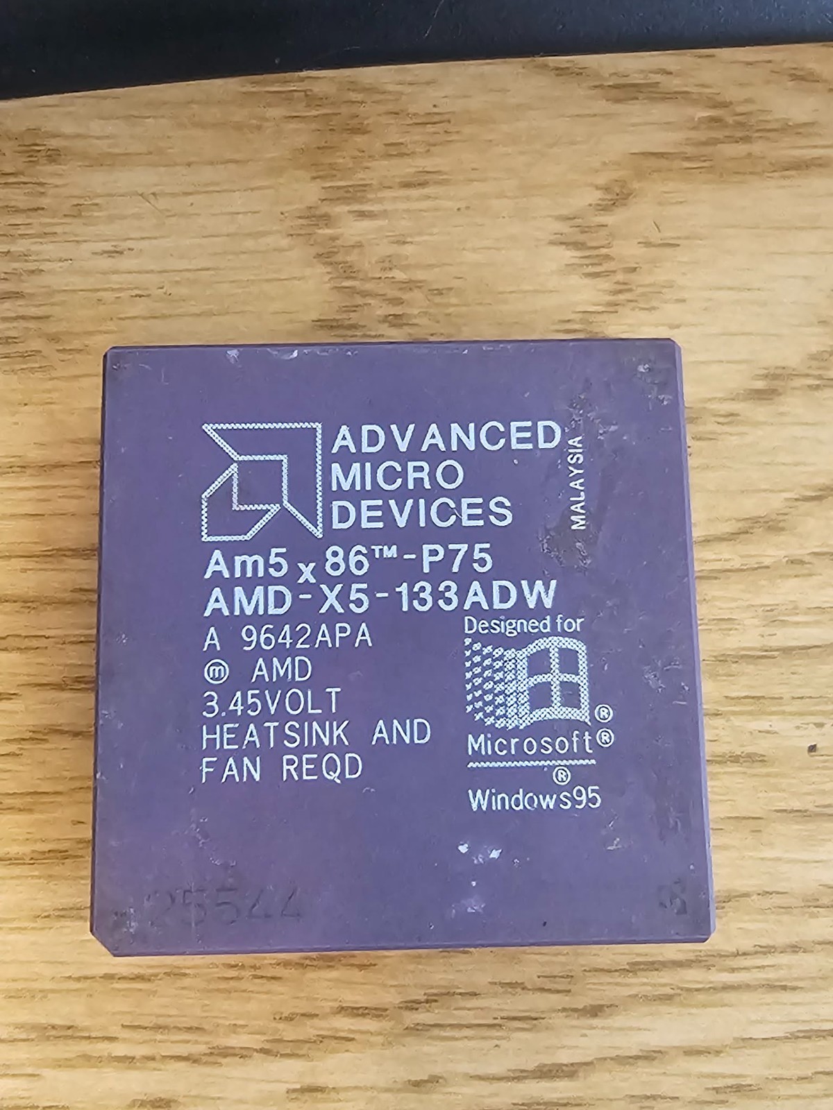 Vintage Retro Gold 80486 CPU AMD Am5x86-P75 AMD-X5-133ADW Socket 3 TESTED
