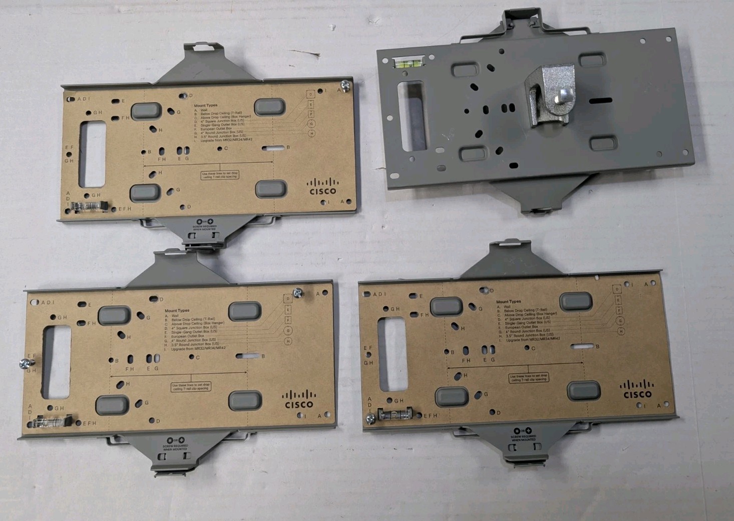 Lot of 4 Cisco Meraki MA-MNT-MR-6 Mounting Plate Bracket MR32 MR34 MR42