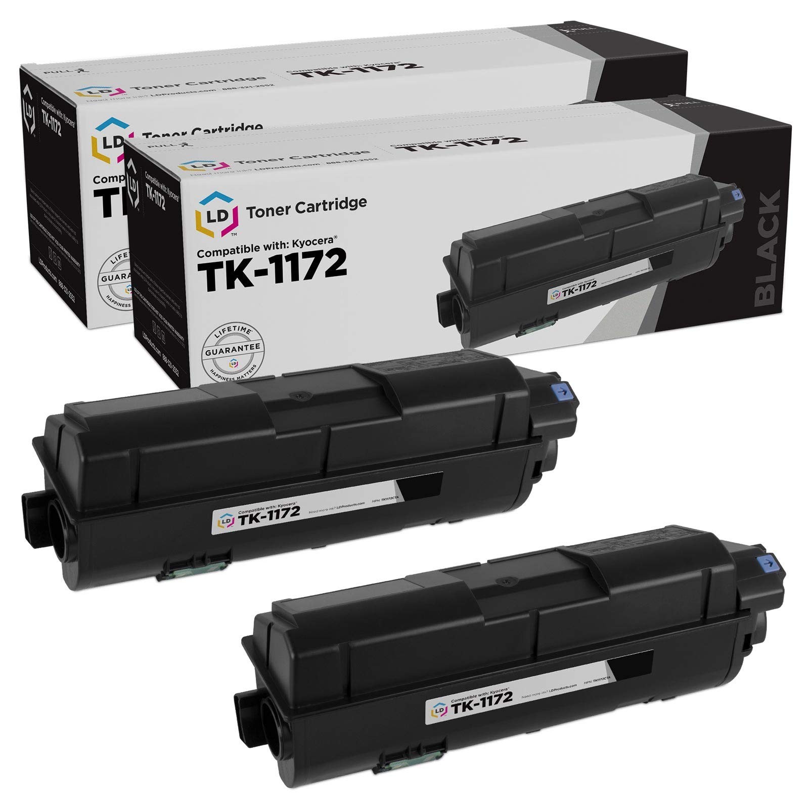 Compatible Toner Cartridge Replacement for Kyocera TK-1172 (2 Pack - Black)