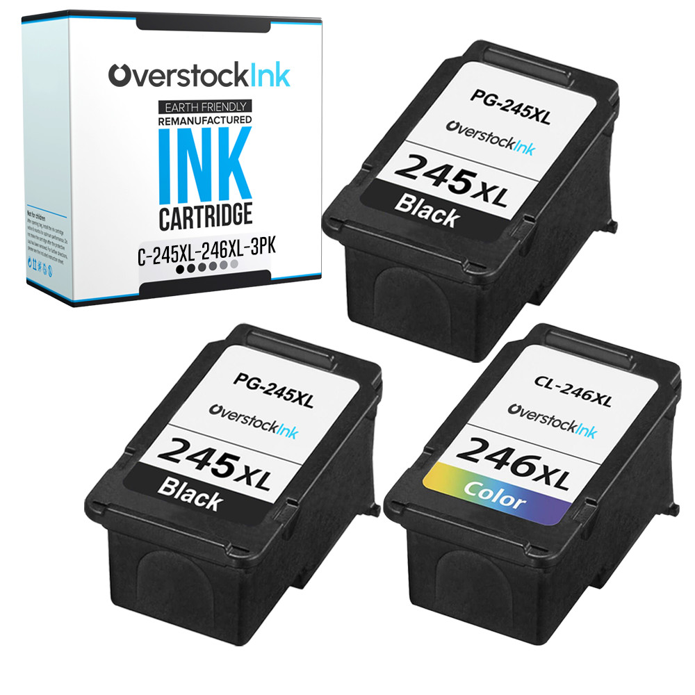 3PK 245XL 246XL Ink Cartridge for Canon PIXMA MG2900 MG2920 MG2922 MG2924 MG3020