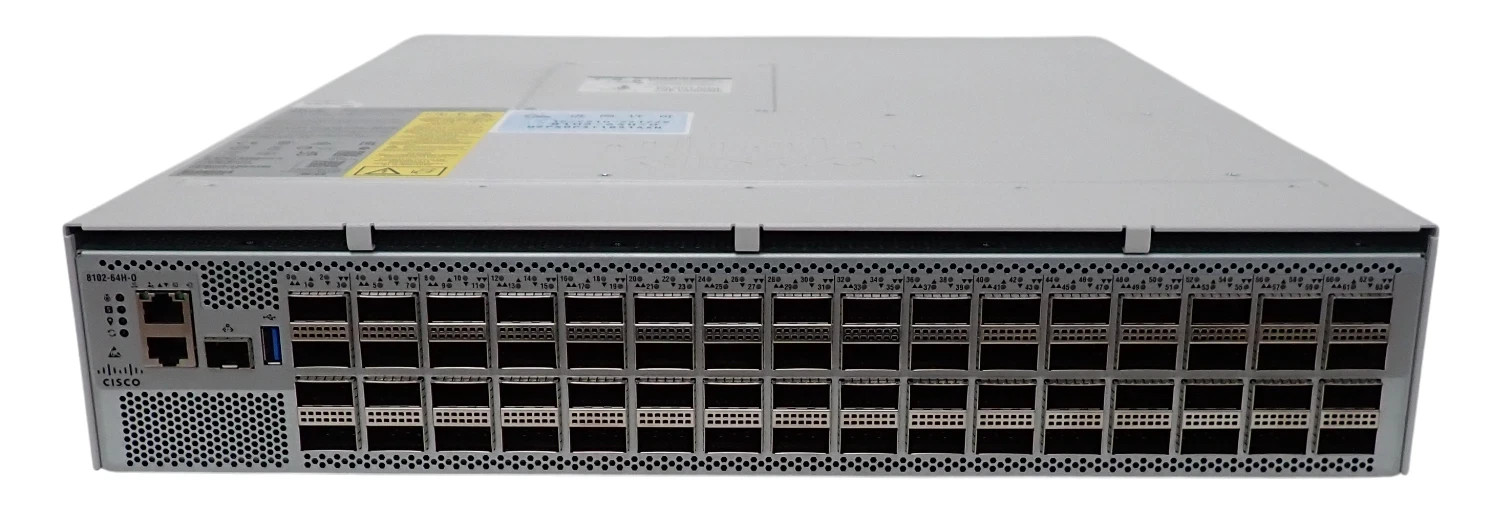 Cisco 8102-64H-O 8100 Series 64x 100GbE QSFP28 F2B 2U Router No OS