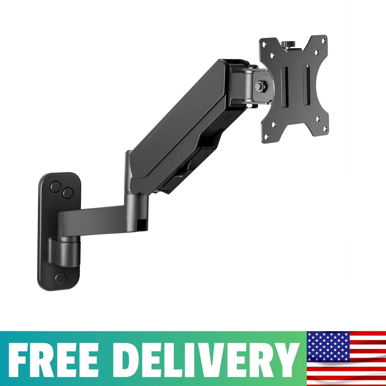 UPGRAVITY Monitor Wall Mount for 17-32 inch Flat/Curved Screen, Black