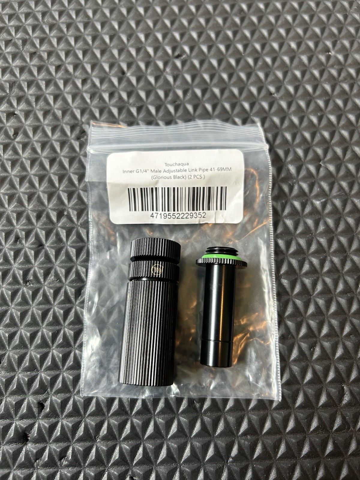 Bitspower Touchaqua Inner G1/4” Female to Male Adjustable Link Pipe 41-69MMBlack