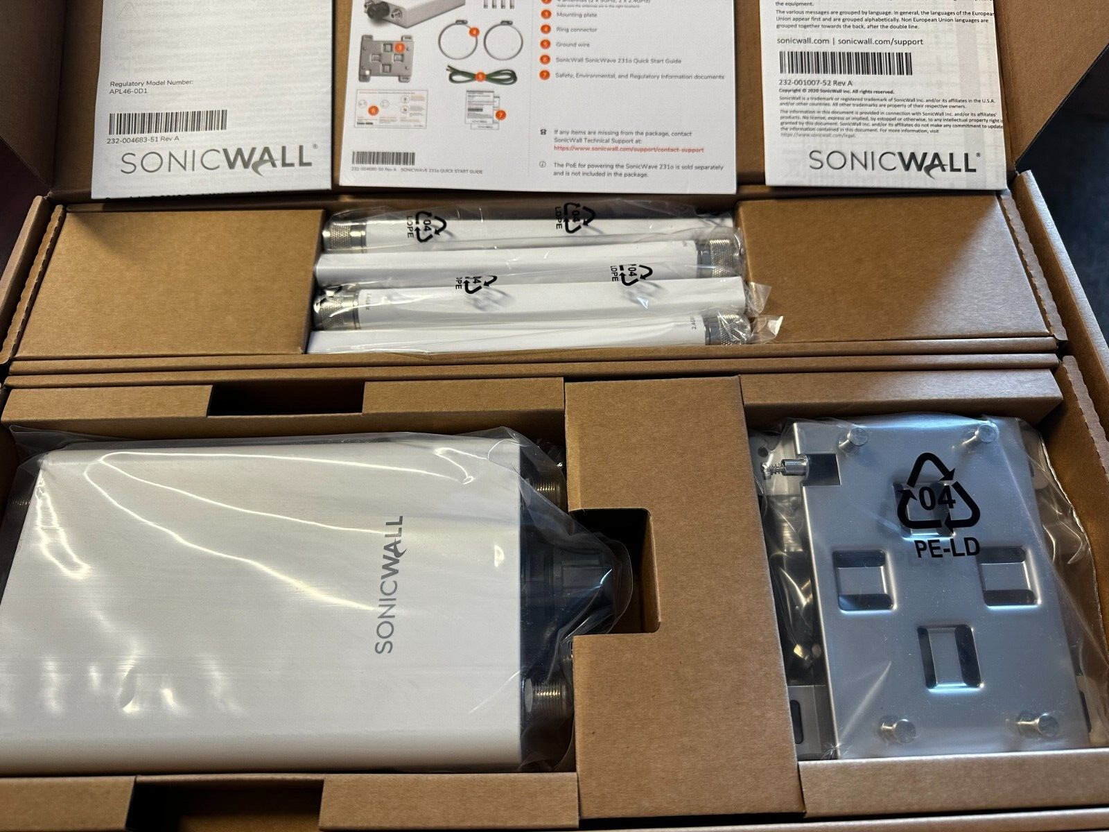 SONICWALL SonicWave 231o 01-SSC-2124 NEW 