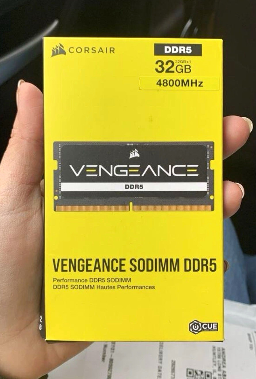Corsair Vengeance DDR5 32GB 1x32GB SO-DIMM 4800MHz Laptop RAM
