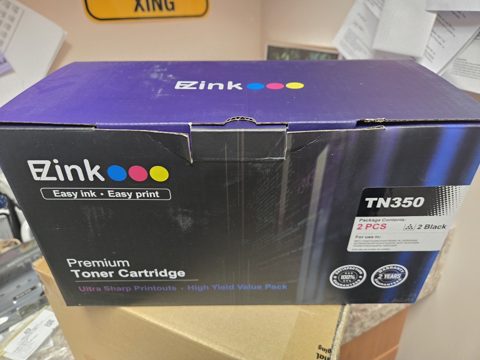 EZink Premium Toner Cartridge TN350  Brother 2 Pack