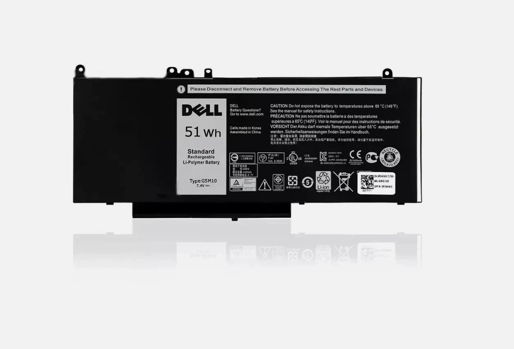 Genuine G5M10 Battery For Dell Latitude E5450 E5550 15.6" WYJC2 8V5GX 7.4V 51Wh