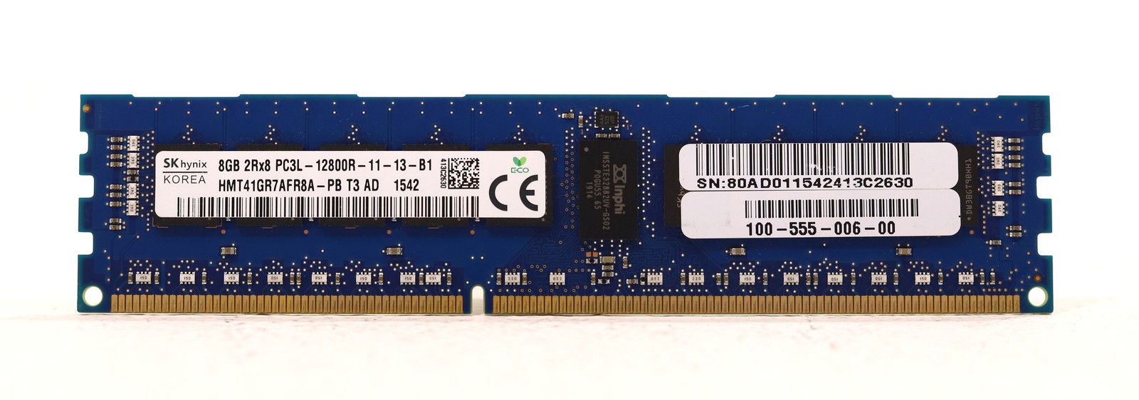 SK hynix 8GB 2Rx8 PC3L-12800R-11-13-B1 ECC REG Server RAM P/N: HMT41GR7AFR8A-PB