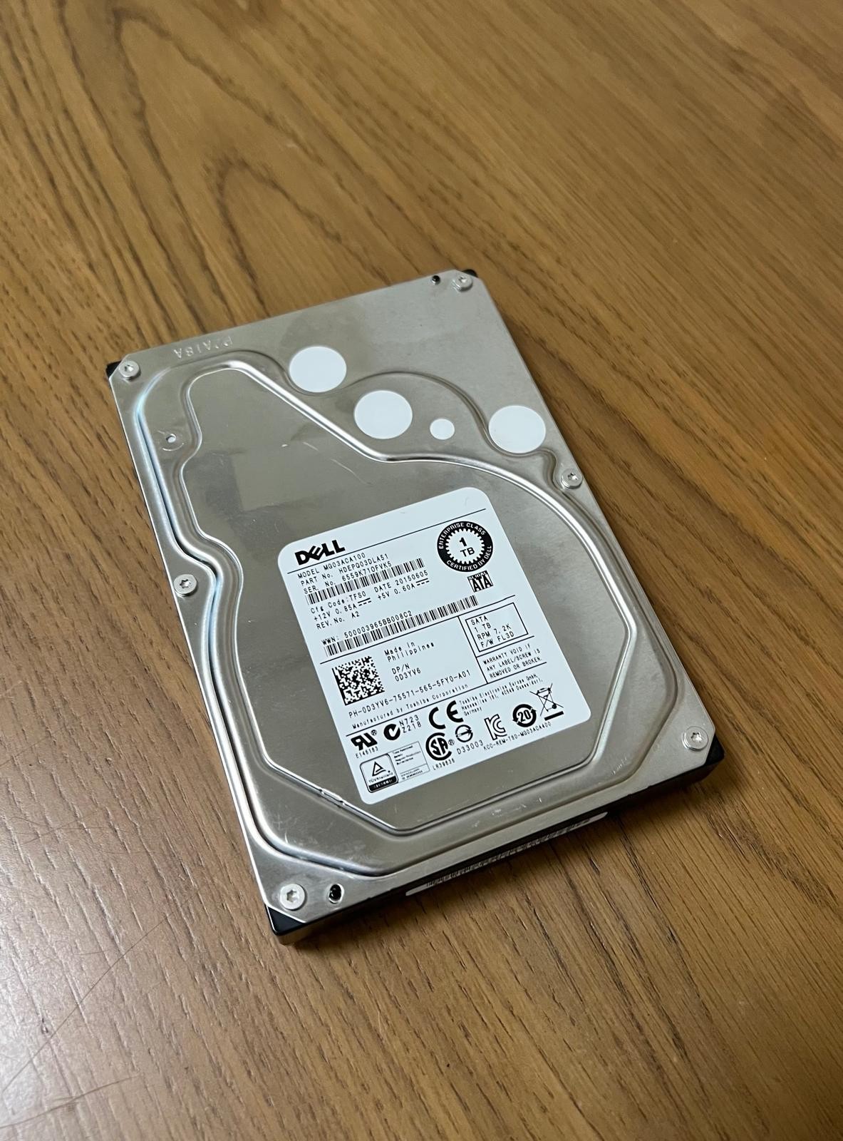 **SHIPS FAST** Dell MG03SCA100 1 TB 3.5" 6Gb/s 64MB 7.2K RPM SATA HDD