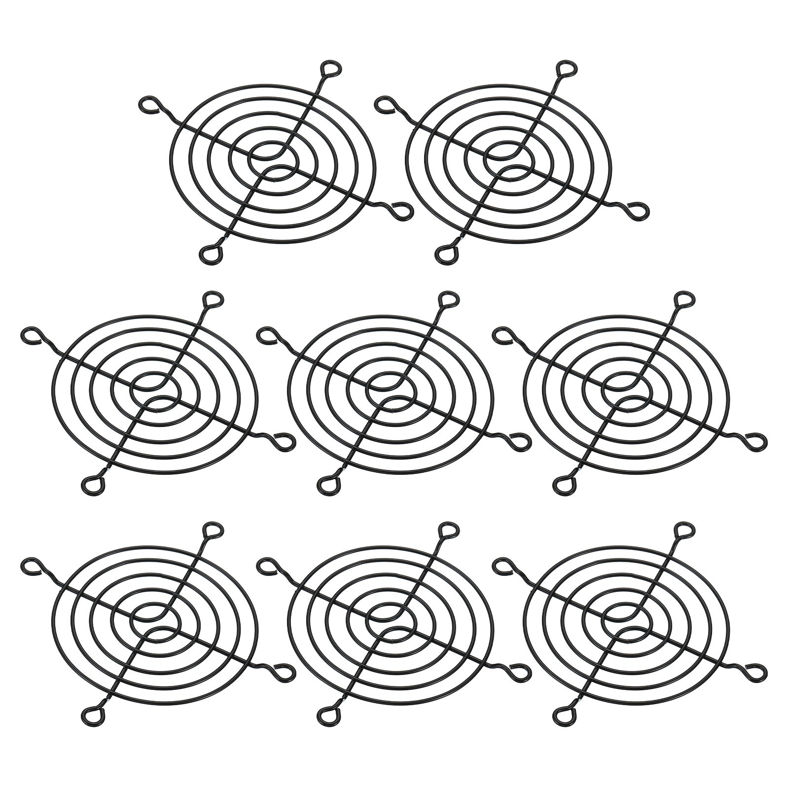 8pcs 80mm Fan Finger Grill Metal Grill Protector Guard Fan Protective Cover