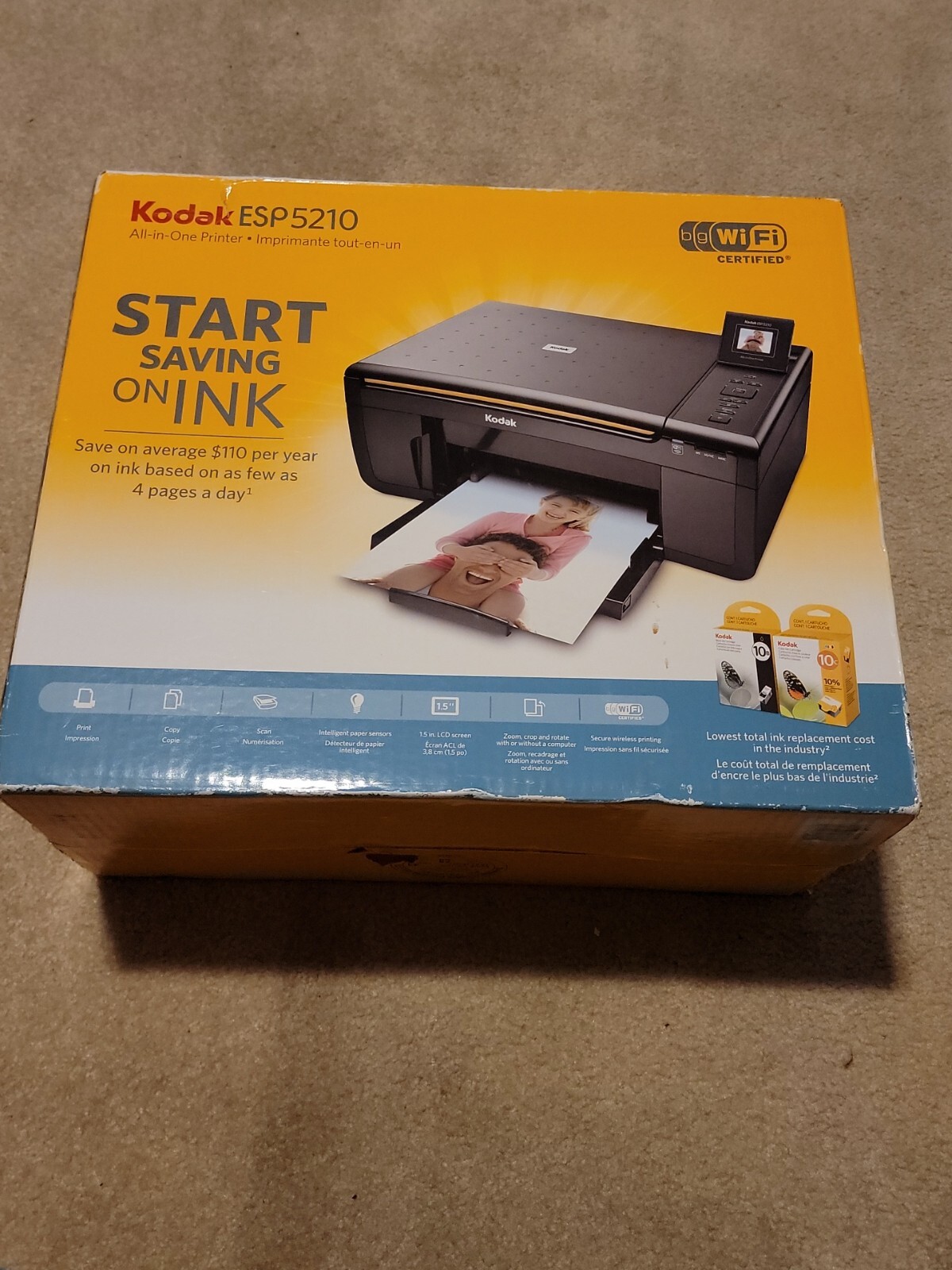 Kodak ESP 5210 All-In-One Inkjet Printer Brand New Open Box Read Description 