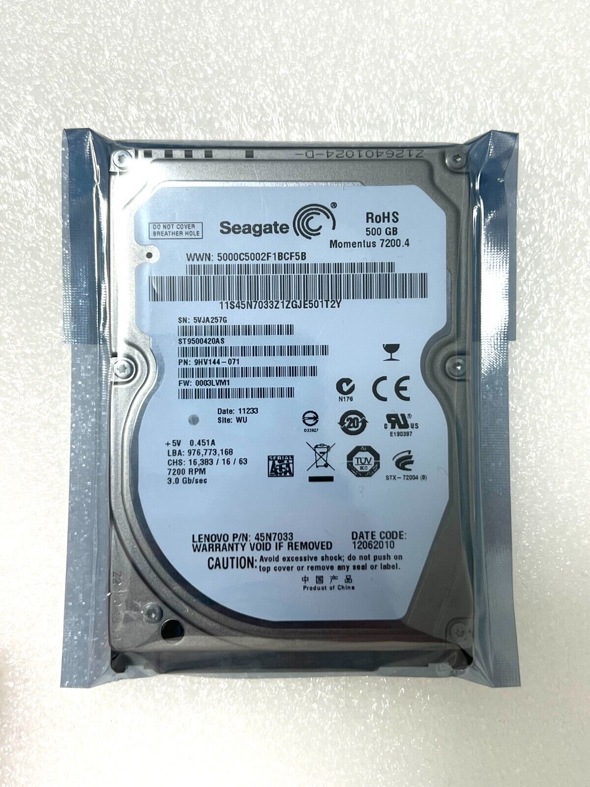 NEW Seagate Momentus ST9500420AS 500GB 7200RPM 2.5