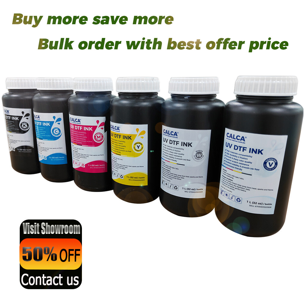 CA-Pickup CALCA 32oz UV DTF Ink For Printheads Crystal Label Sticker Print