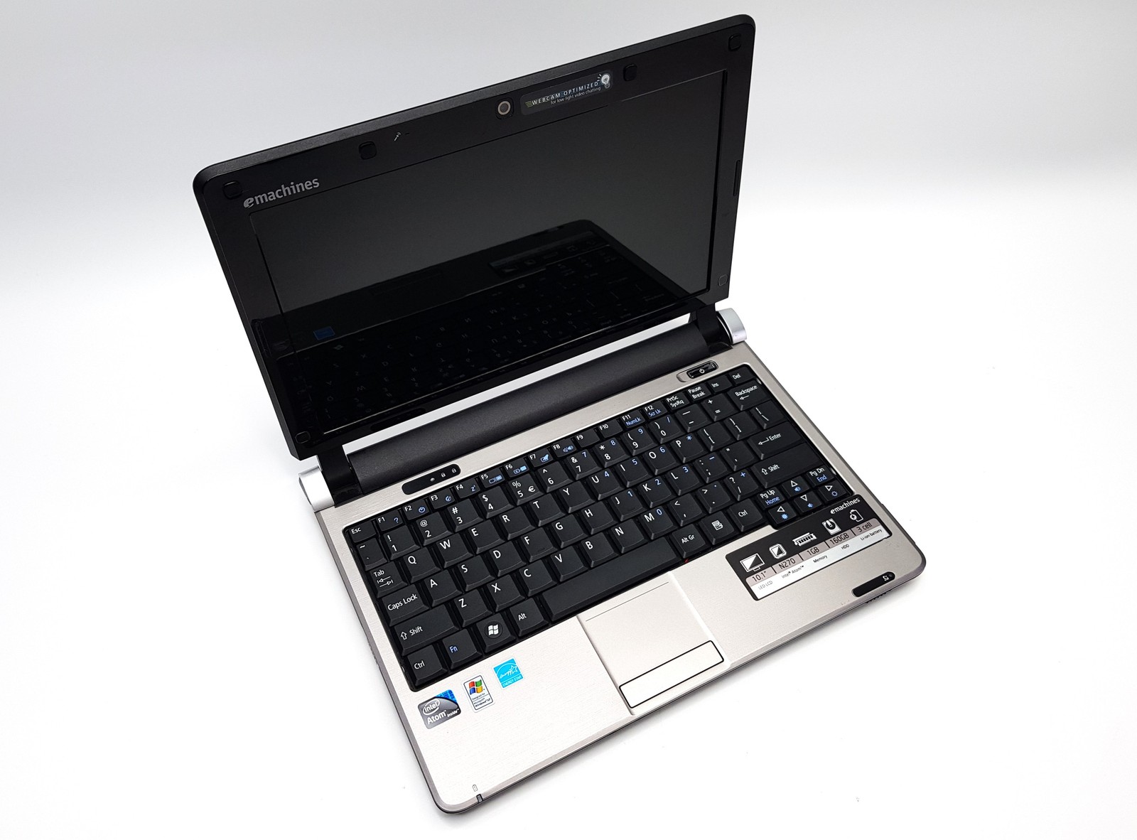 eMachines eM250 10.1 Netbook Intel Atom N270 1GB RAM 160GB HDD Win 7 Pro