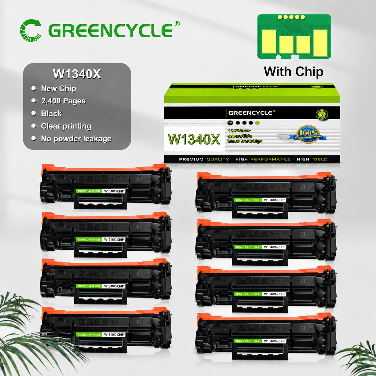 8PK Compatible W1340X Toner Cartridge with Chip For HP 134X M209dw MFP M234dw