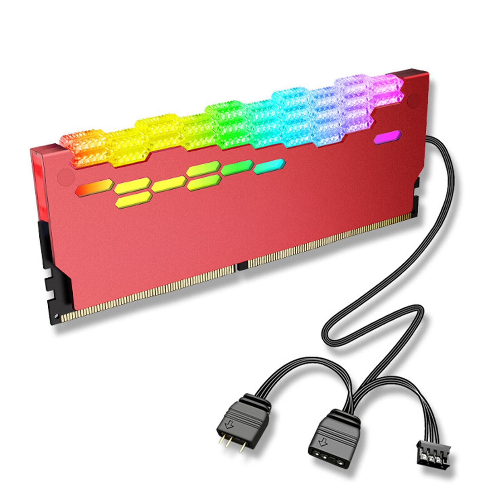 5V COOLMOON DIY ARGB RAM Heatsink Desktop Computer Memory Heat Spreader Cooler