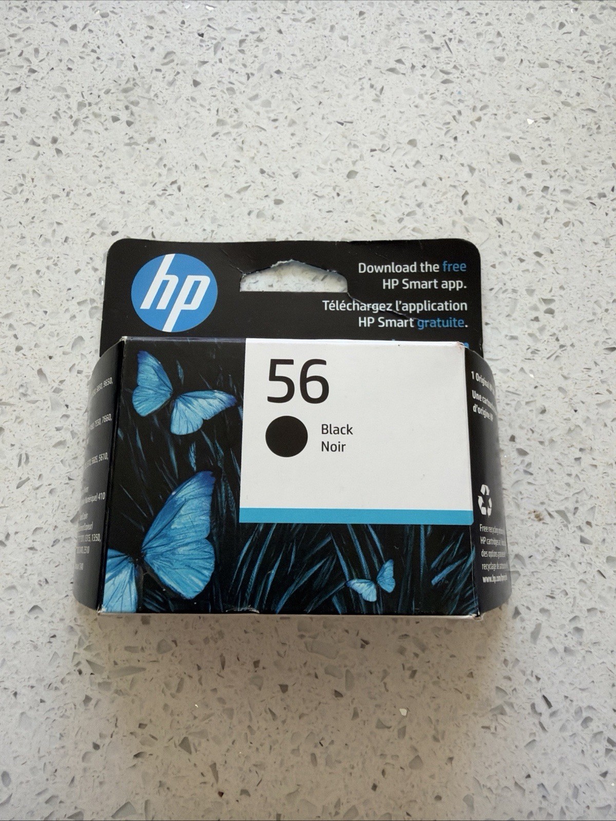 Genuine HP 56 Black Ink -  In Original Package - Oct 2025