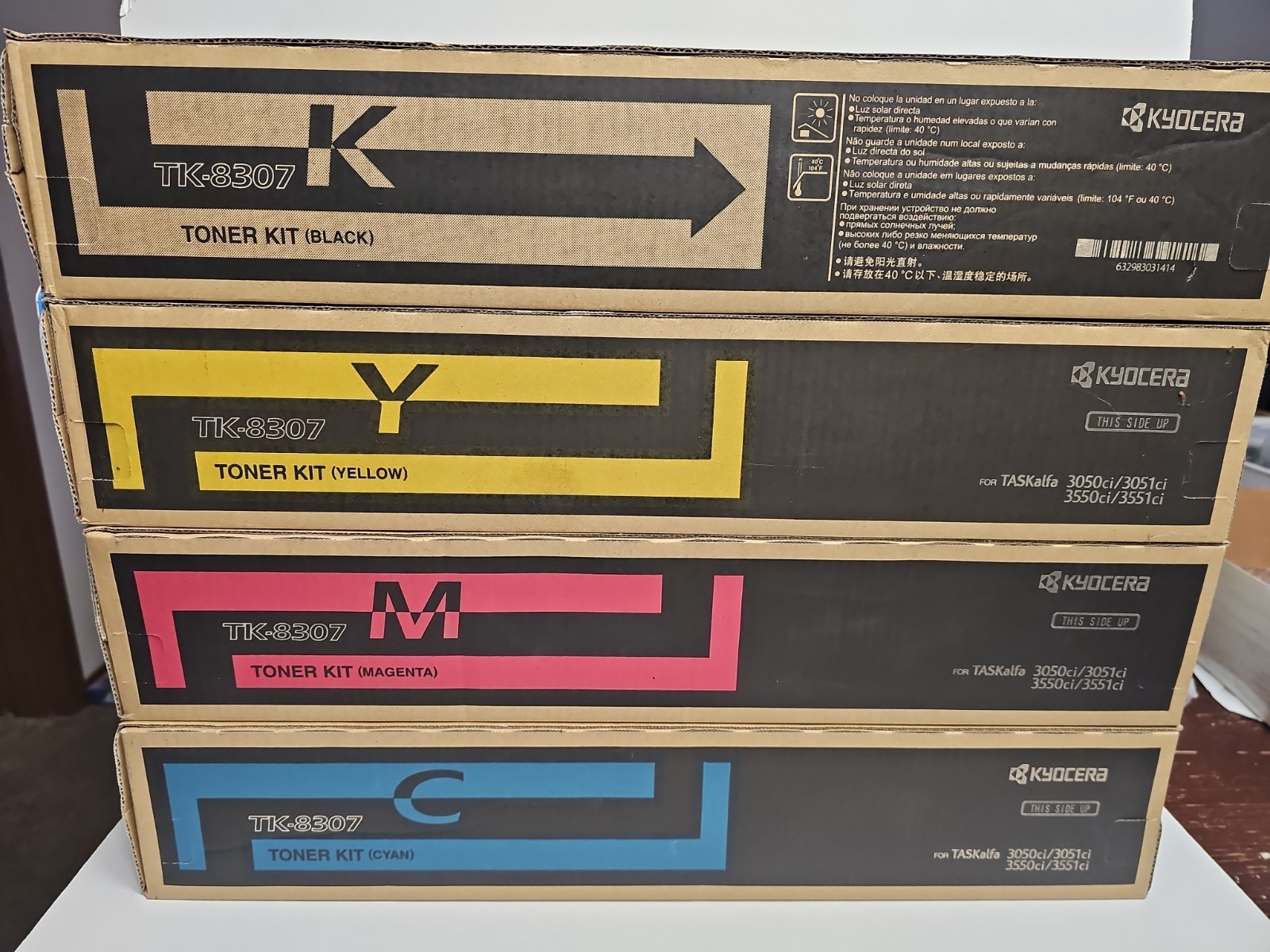 SET OEM Kyocera 3050ci,3051ci,3550ci,3551ci TK-8307CMYK Toners 🖤❤️💛💙