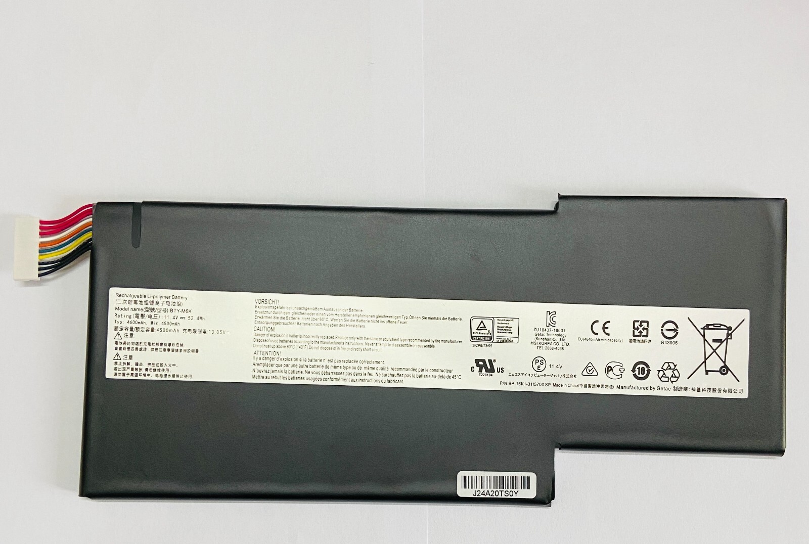 MSI BTY-M6K Battery MSI Thin 8RB 8RC 8RD 8RD-031TH 8RC 8RF 8SC 8RX 9SC 9SCXR/OEM