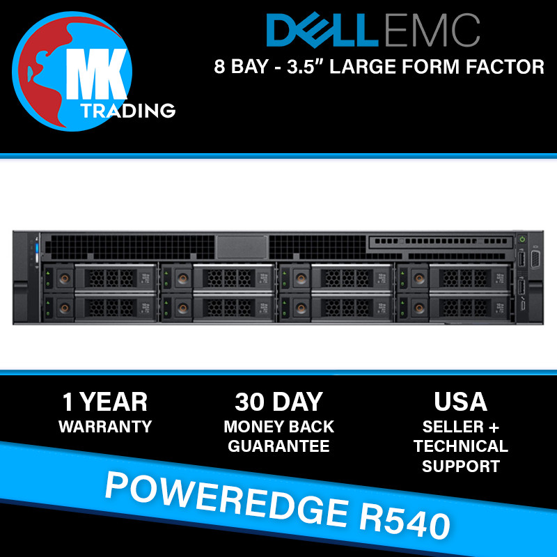 Dell PowerEdge R540 8B LFF 2U Server -V1- Choose CPUs/RAM/Drives - Wholesale