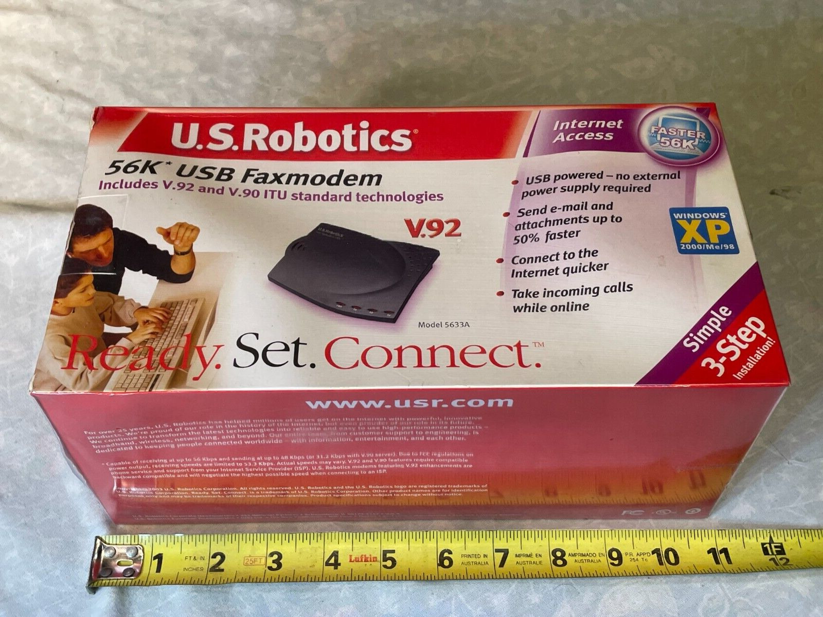 US Robotics 56K Fax Modem V.92 V.90 56K USR5633A ITU Bell Standards