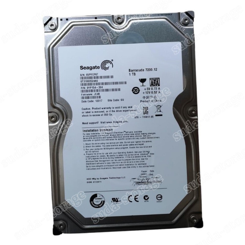 1PCS Seagate Barracuda 7200.12 1TB ST31000524AS 7200RPM 3.5" Hard Drive for PC