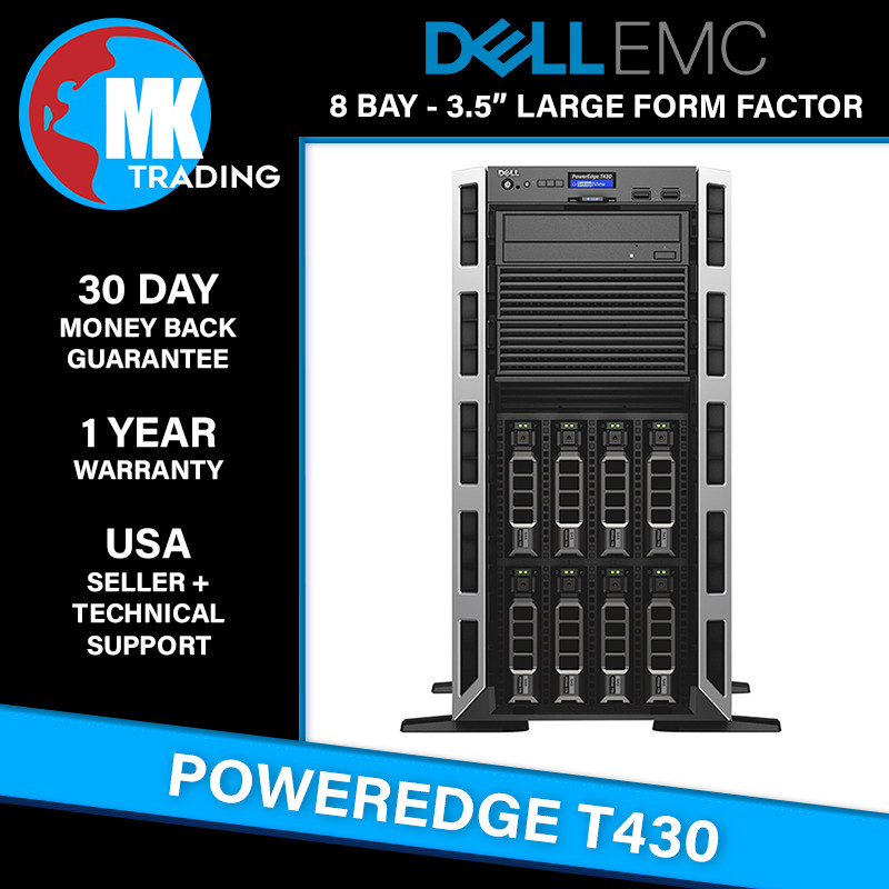 Dell PowerEdge T430 8B LFF 5U Server -V2- Choose CPUs/RAM/Drives - Wholesale