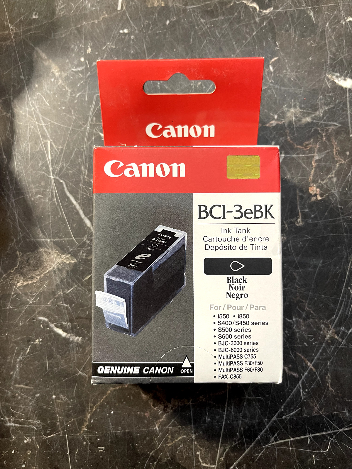 Canon BCI-3e BCI-3eBk Black Ink Cartridge GENUINE NEW SEALED BOX
