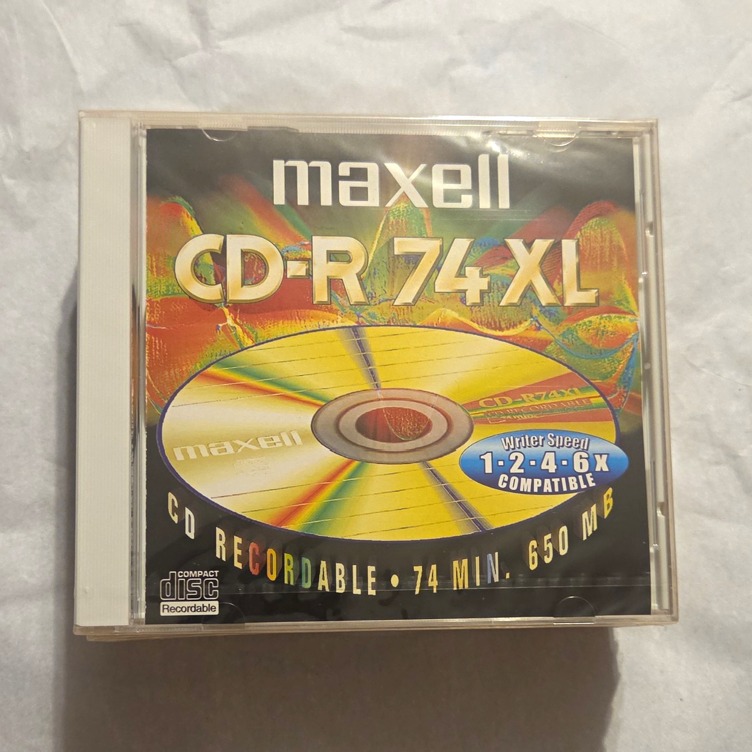 Maxell CD-R 74 XL Recordable Disc 74 Min 650MB 6x Standard Jewel Case