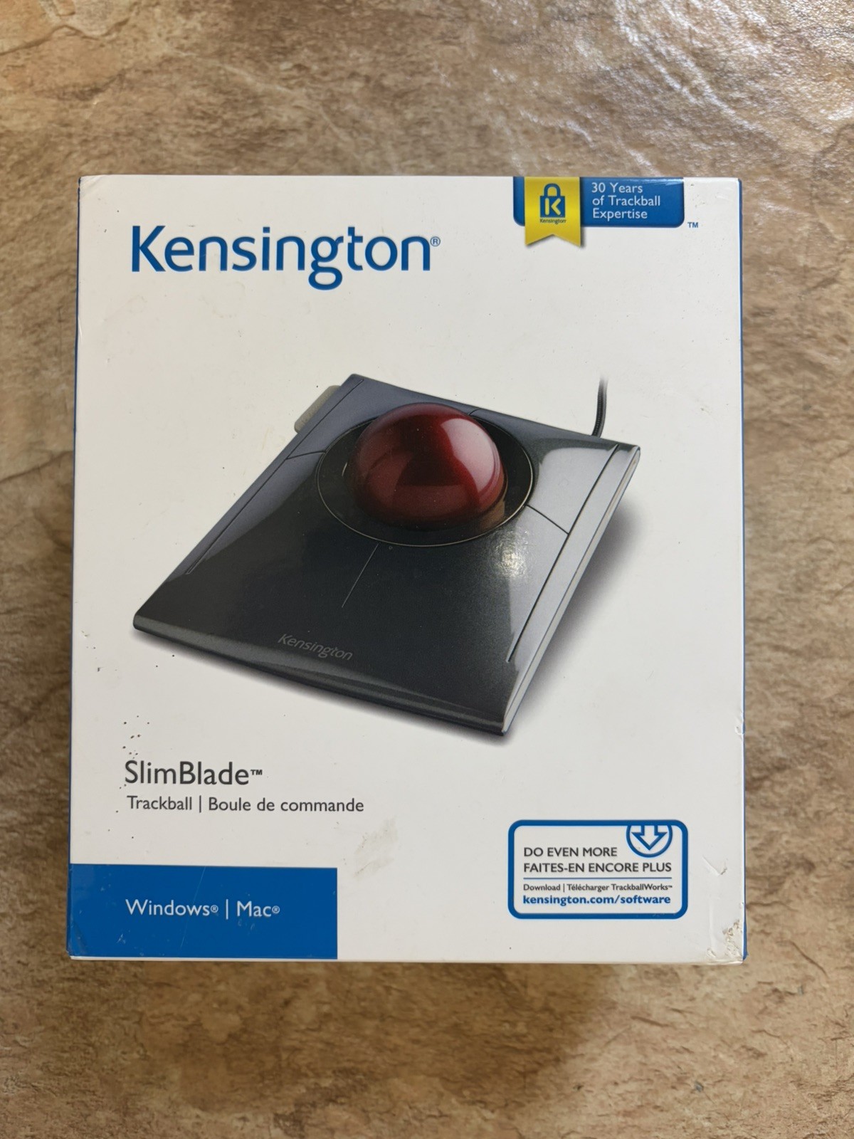 Kensington SlimBlade Wired Trackball Mouse for Windows/Mac (K72327US)