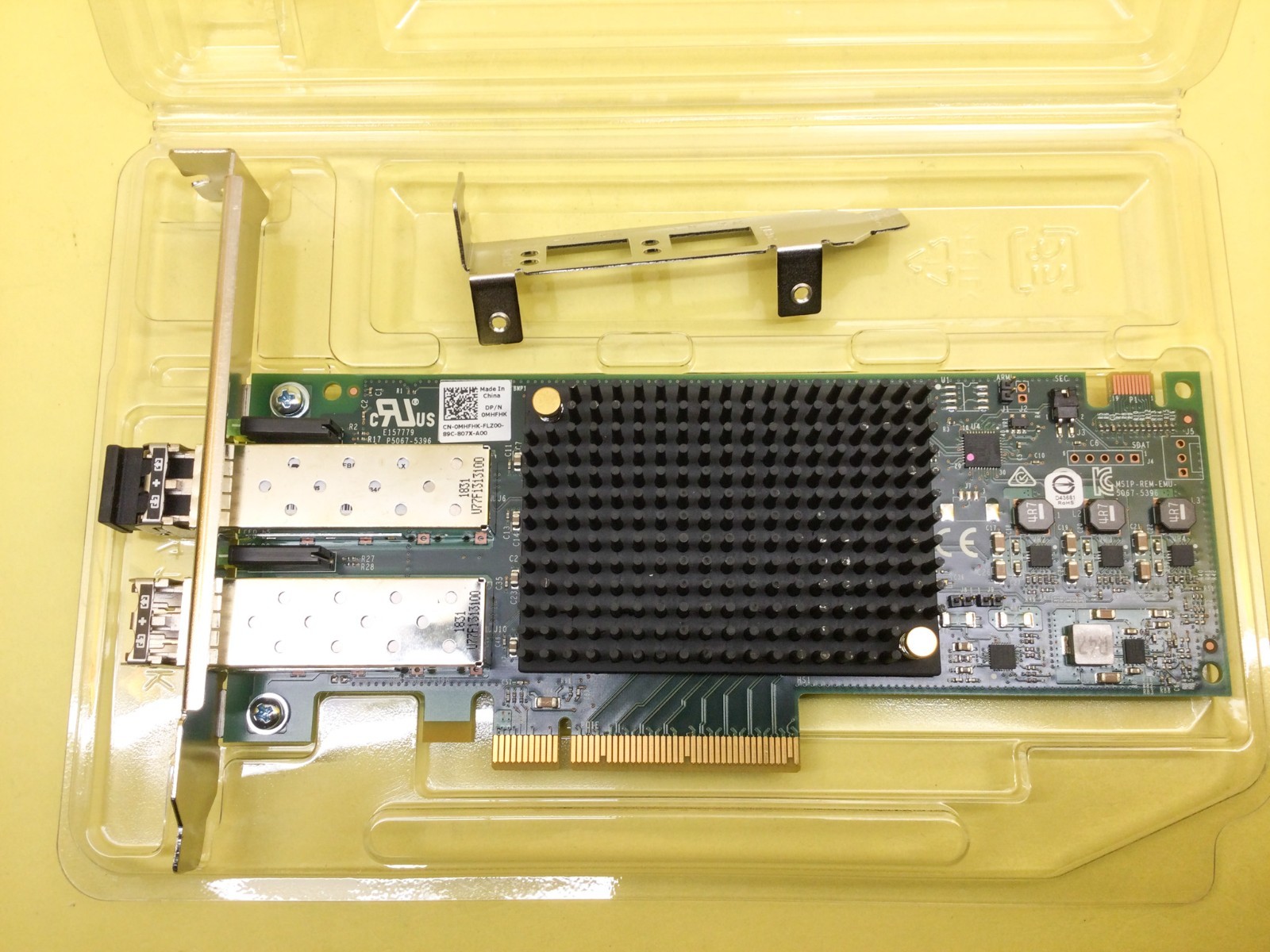 DELL EMULEX LPE32002 32GB 2 PORT SFP+ FC HBA ADAPTER MHFHK Both Brackets & SFPs