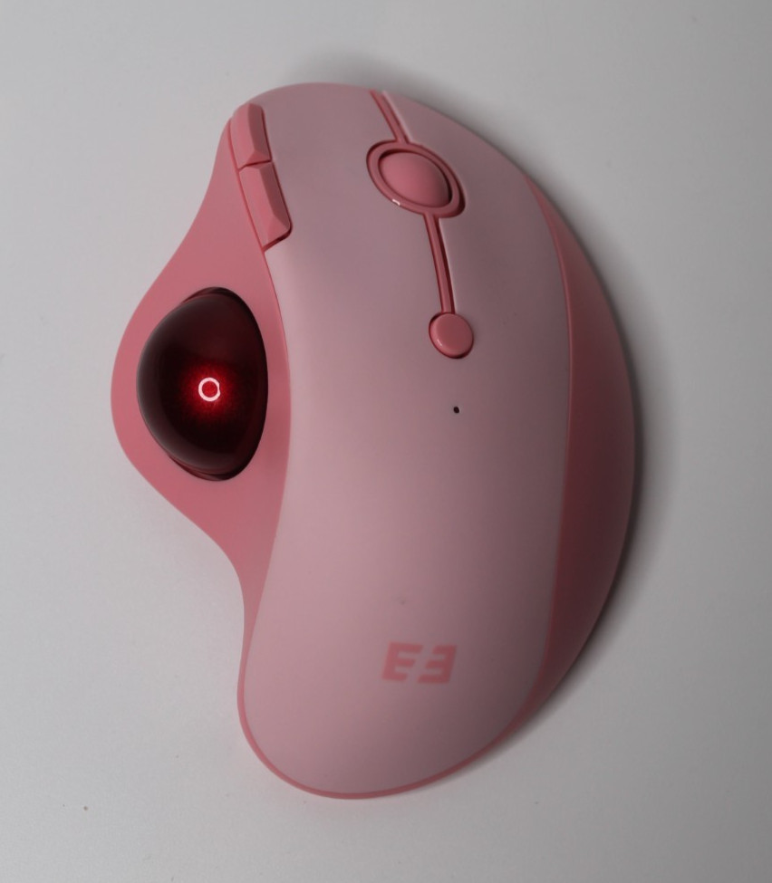 Seenda Wireless Trackball Mouse Bluetooth Ergonomic Mouse Rollerball MBD5 Pink