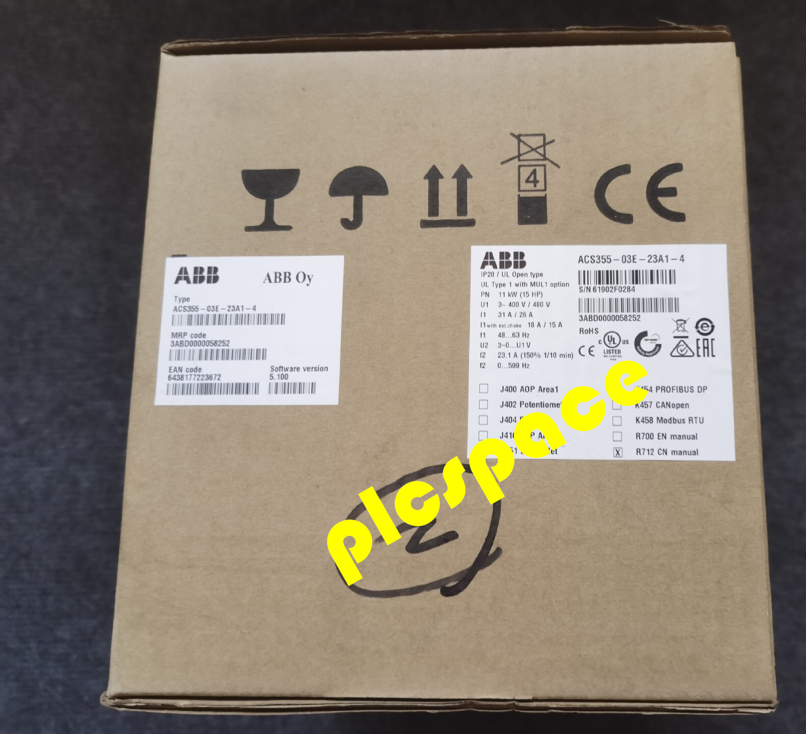 ABB ACS355-03E-23A1-4 brand new converter Express DHL or FedEx