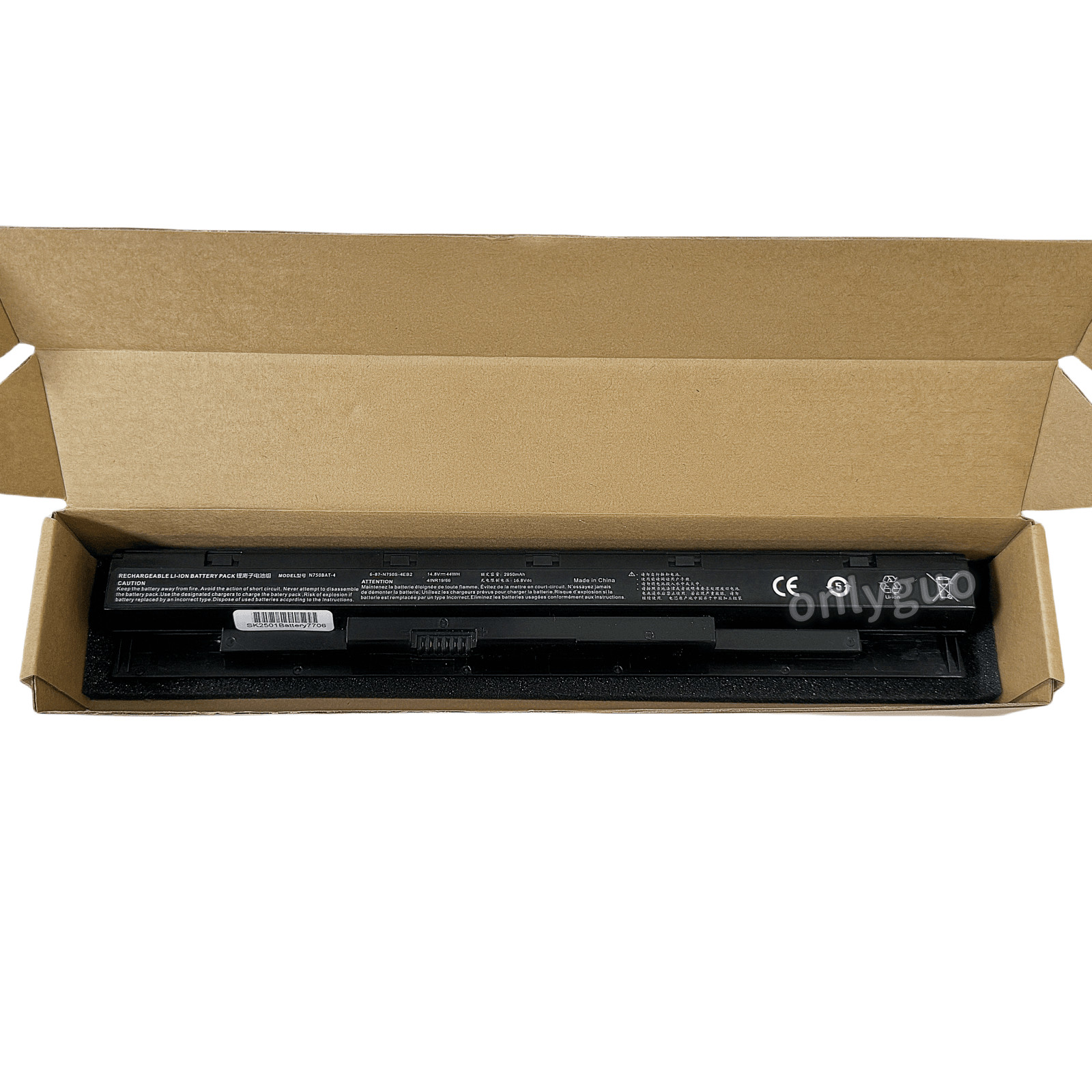 New Genuine 2950mAh N750BAT-4 6-87-N750S-4EB2 Battery For Clevo n750bu n751bu
