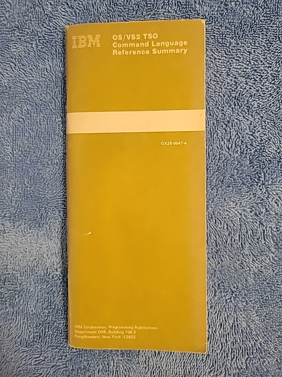 Vintage IBM OS/VS2 TSO Command Language Reference Summary 1976 GX28-0647-4