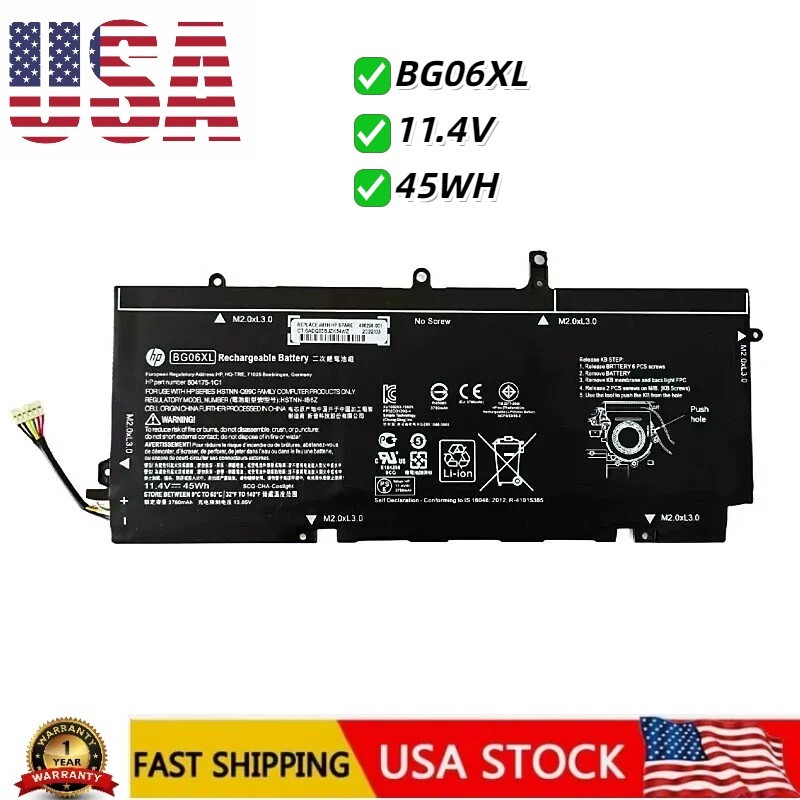 NEW Genuine 45WH BG06XL Battery For HP EliteBook 1040 G3 804175-1B1 804175-1C1