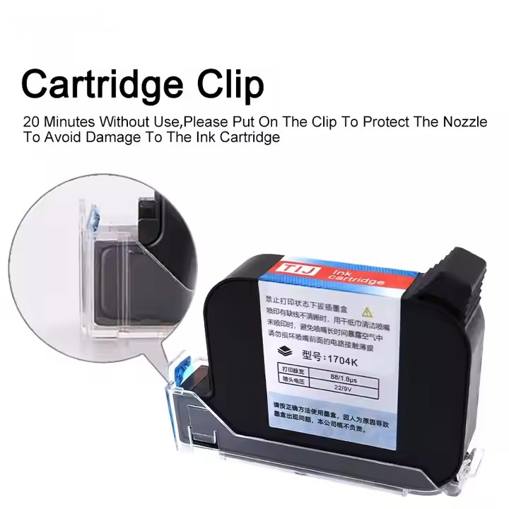 3 pieces 12.7mm Handheld Online Inkjet Printer Ink Cartridge