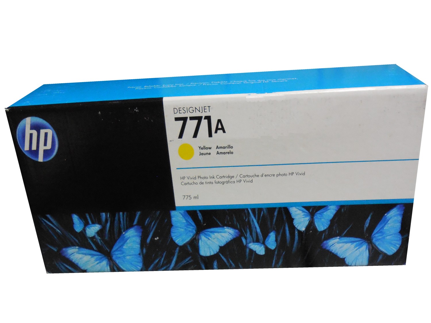 HP B6Y18A (771A) Hewlett Packard Yellow Ink Cartridge Genuine OEM Original