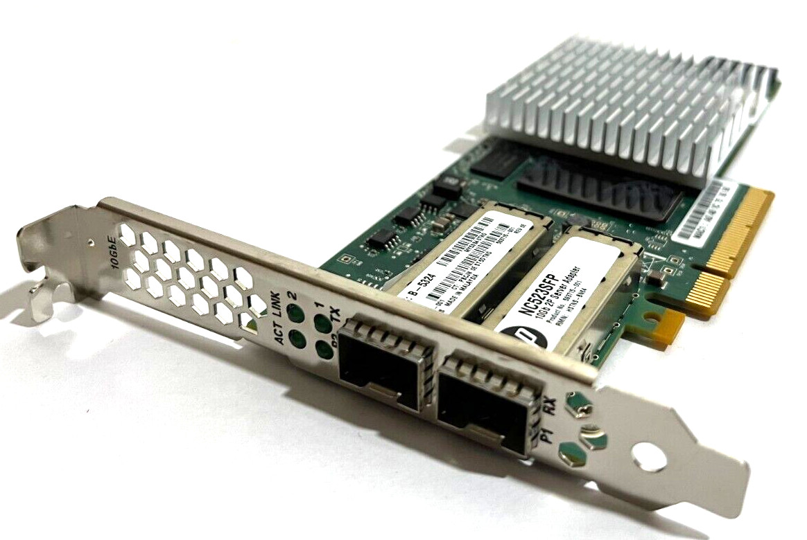 HP NC523SFP Dual-Port 10GB 10GBe SFP+ PCIe Network Interface Adapter 593715-001