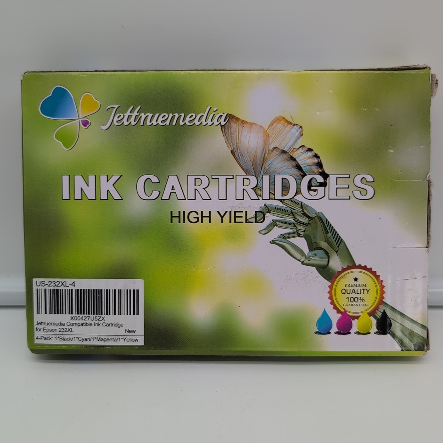 Jettruemedia Replacement Ink Cartridges 4pk For Epson 232XL New Open Box