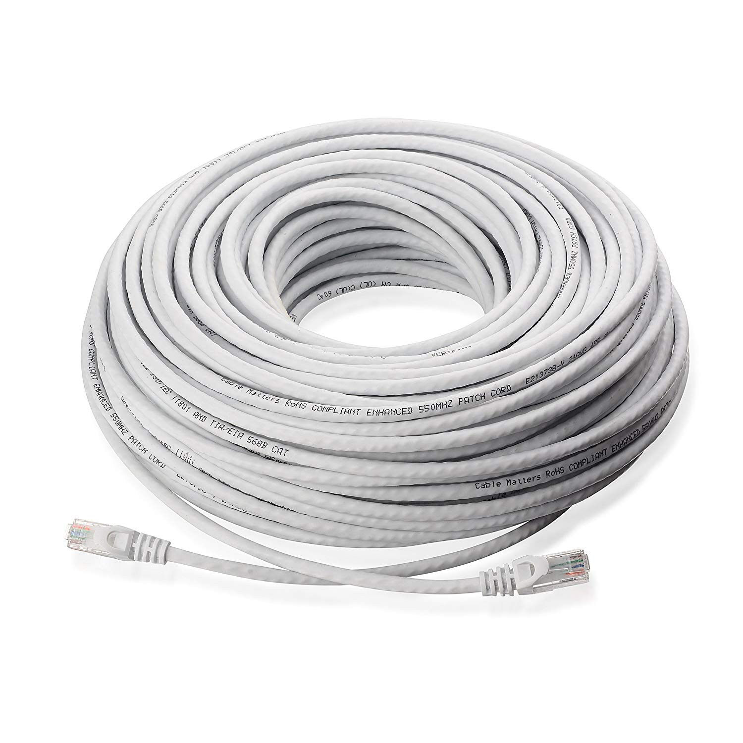 300FT Cat5e Ethernet Patch Cable RJ45 IP Network Wire Router PoE Switch Cord