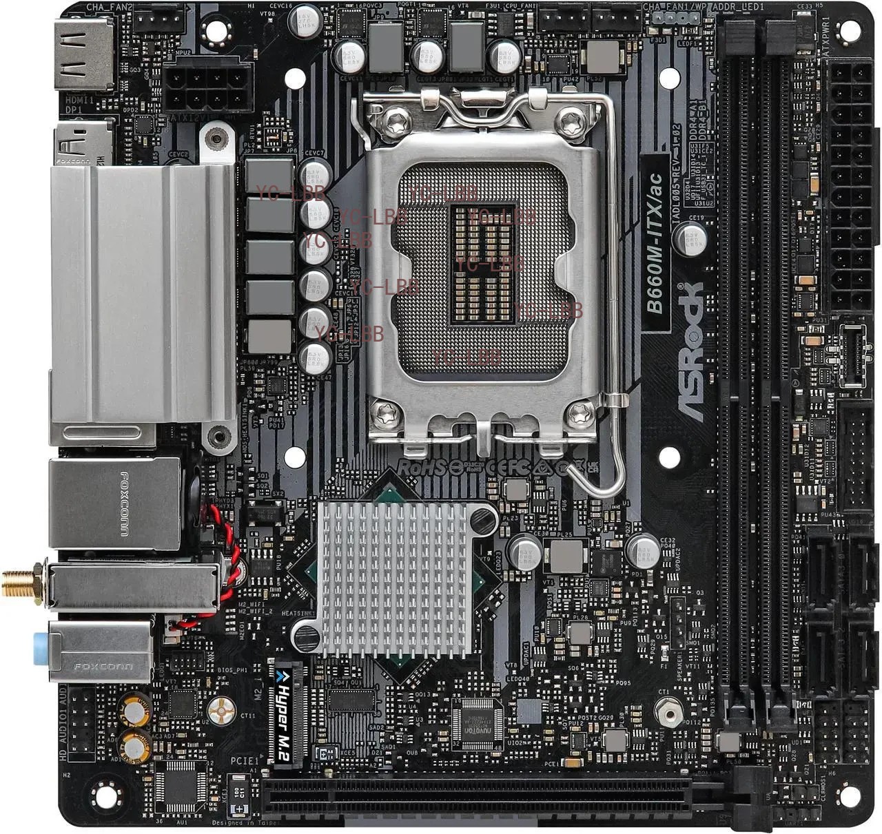 ASRock B660M-ITX/AC Mini-ITX LGA1700 B660 DDR4 1xPCIe 4.0 1xM.2 Motherboard