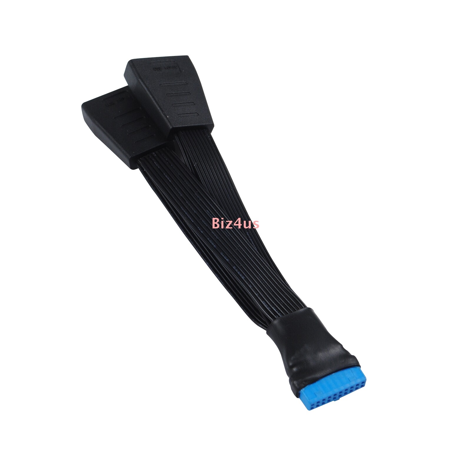 Motherboard USB3.0 19/20Pin Header 1 to 2 Extension Splitter Cable 15cm