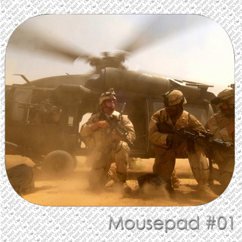 ARMY CUSTOM MOUSE PAD MILITARY GUN RIFLE LOGO MOUSEPAD  (MM-06)