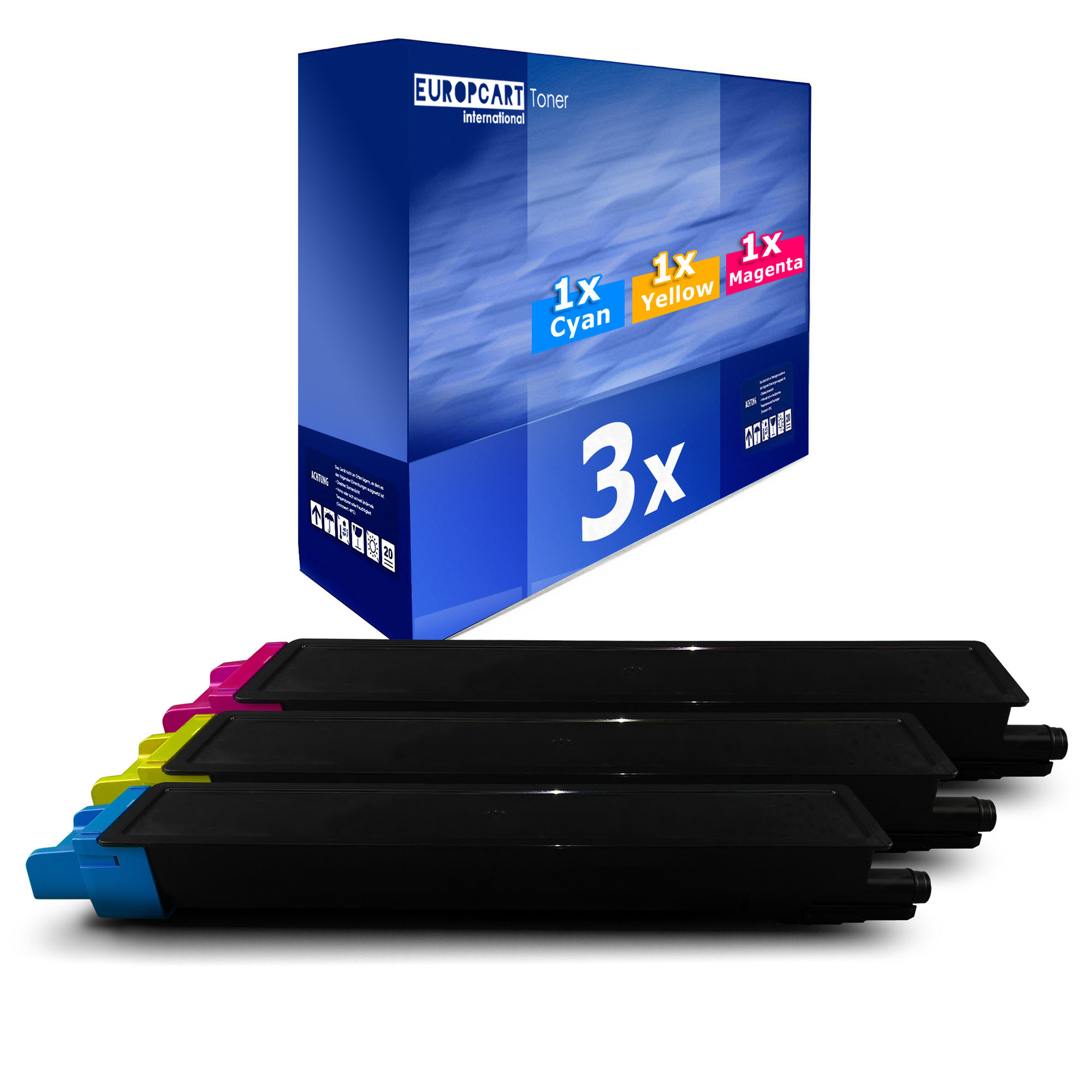 3X Europcart Toner For Kyocera TASKalfa 2550-Ci