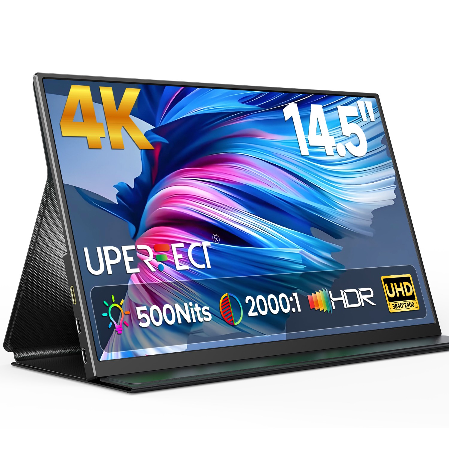 UPERFECT 14.5" 4K 3840x2400 Portable Monitor Dual USB-C Laptop Extender Screen