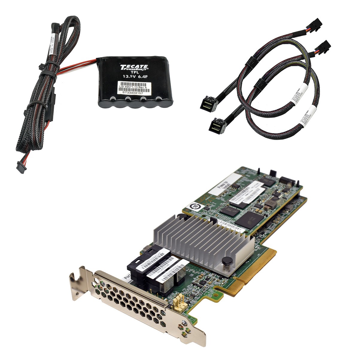 IBM ServeRAID M5210 12G RAID Controller 46C9111 +SAS Cable +4GB Cache +BBU LP