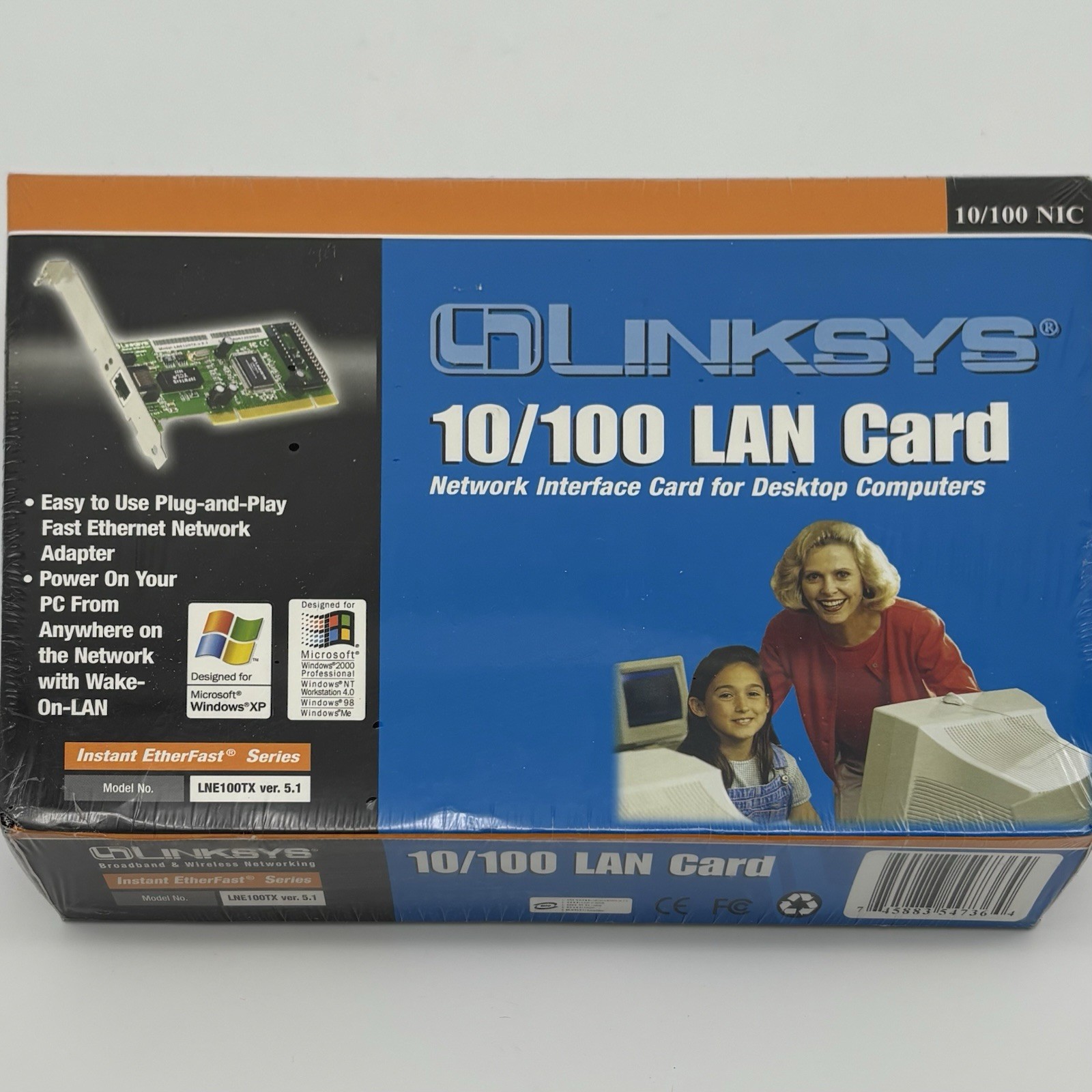 Linksys LNE100TX v5.1 10/100 LAN Card PCI Ethernet Network Adapter Sealed