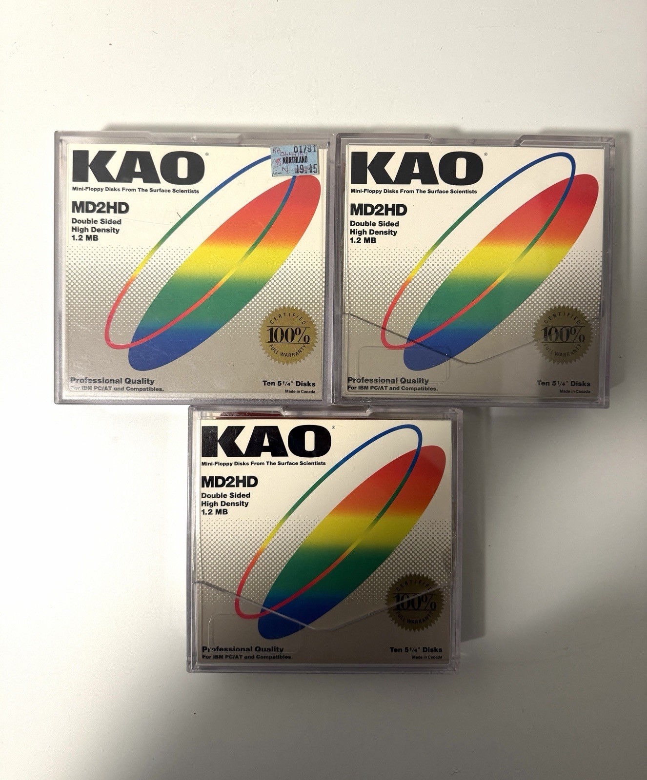 Vintage KAO MD2HD 5.25” Floppy Disks 1.2MB Lot of 30 Open Box NOS