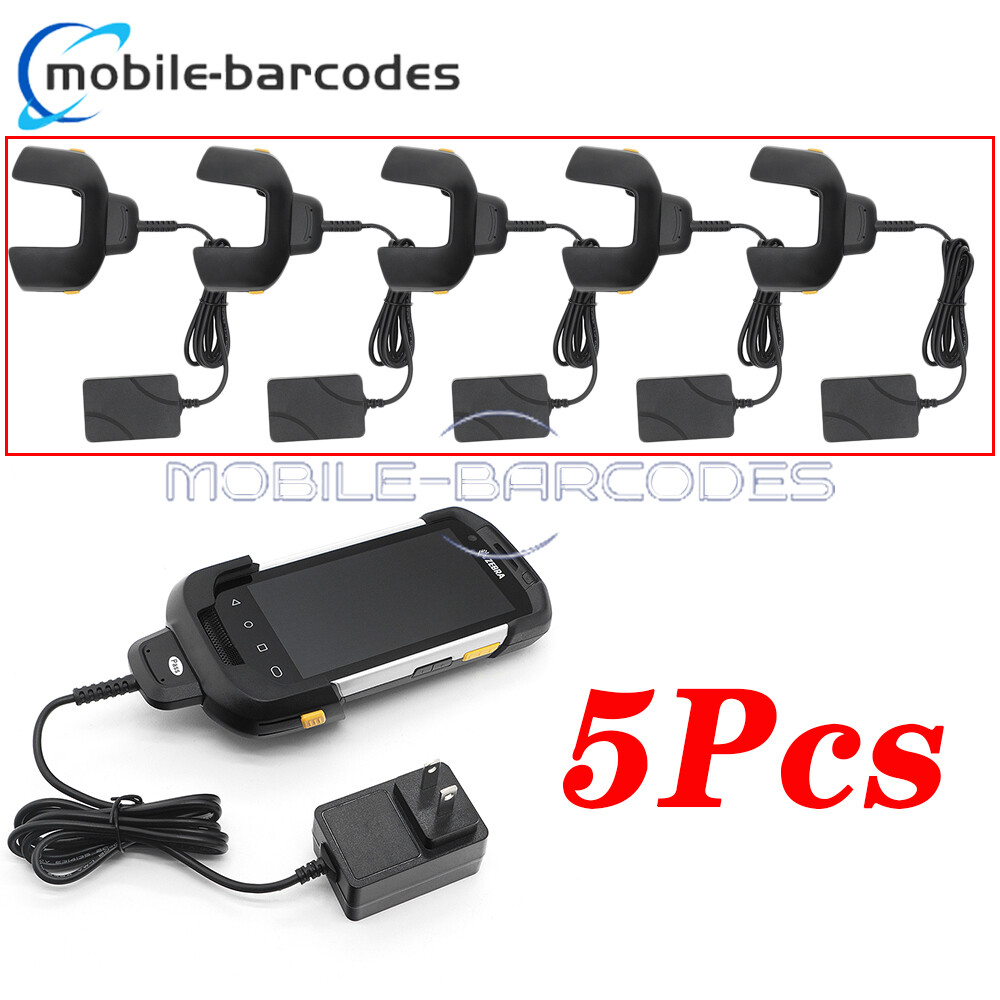 5PCS Power Charger Cable w/ Adapter (CHG-TC7X-CBL1-01) for Zebra TC70 TC72 TC75
